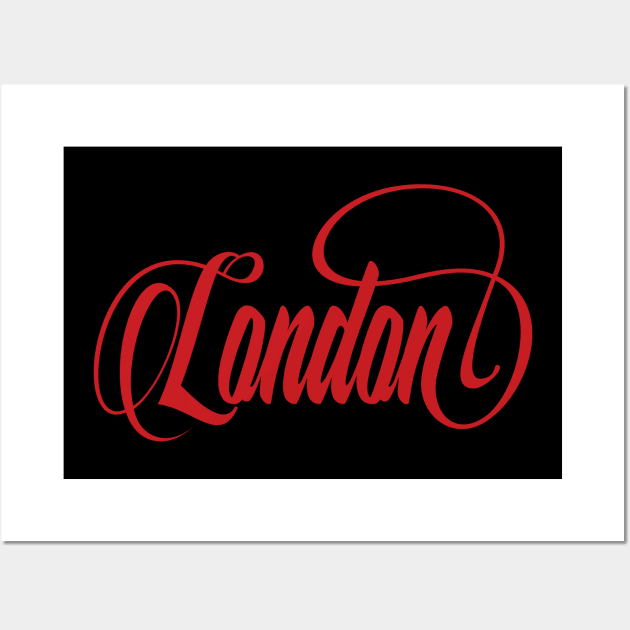 Inspired by London / Red Wall Art by MrKovach